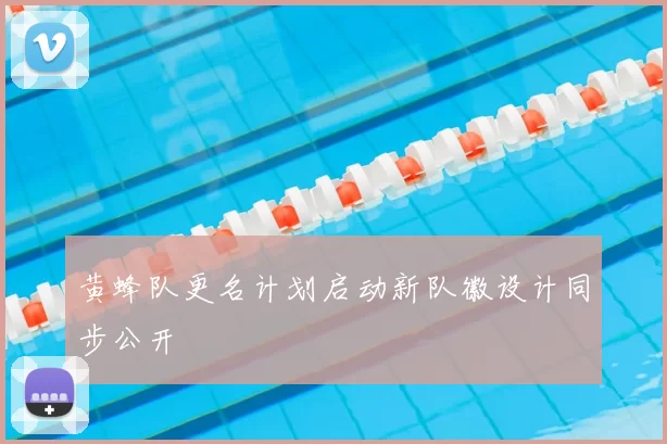 黄蜂队更名计划启动新队徽设计同步公开