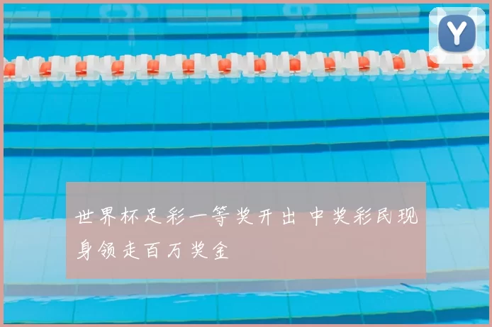 世界杯足彩一等奖开出 中奖彩民现身领走百万奖金